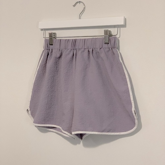 NWOT LAVENDER CONTRAST BINDING SHORTS | DUSTY PURPLE | LIGHTWEIGHT | SUPER CUTE - Picture 2 of 9